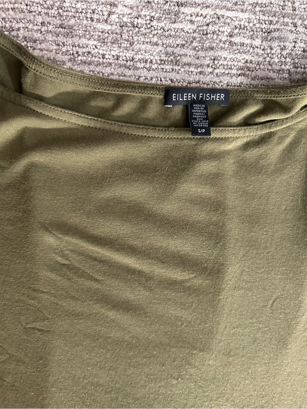 Eileen Fisher Olive Crewneck Top